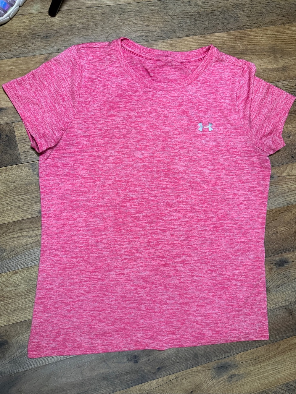 Under Armour Women's Tech Heather Pink Short Sleeve Active T-Shirt Size Small